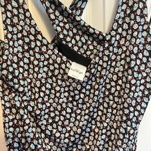 Kaileigh Floral Print back Detail Kit Jumpsuit Size Medium